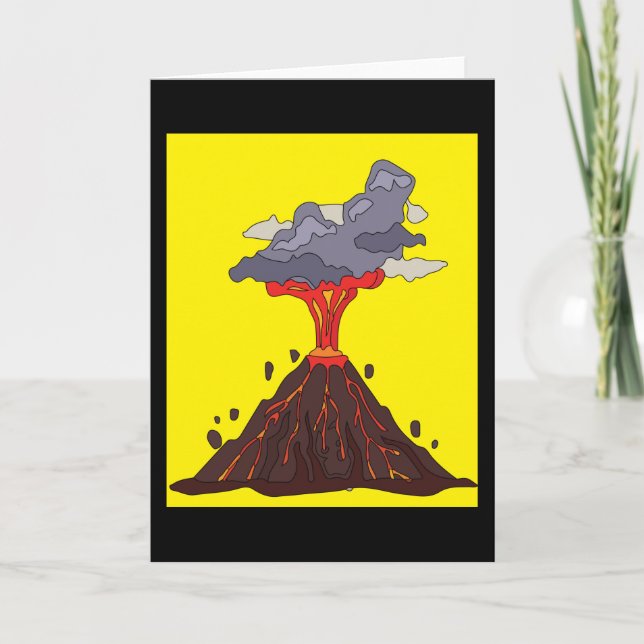 Volcanic Eruption Volcano Eruption Lava Kort (Framsida)