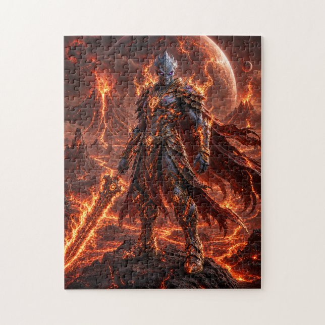 Volcanic Planet Alien Warrior Puzzle Pussel (Vertikal)