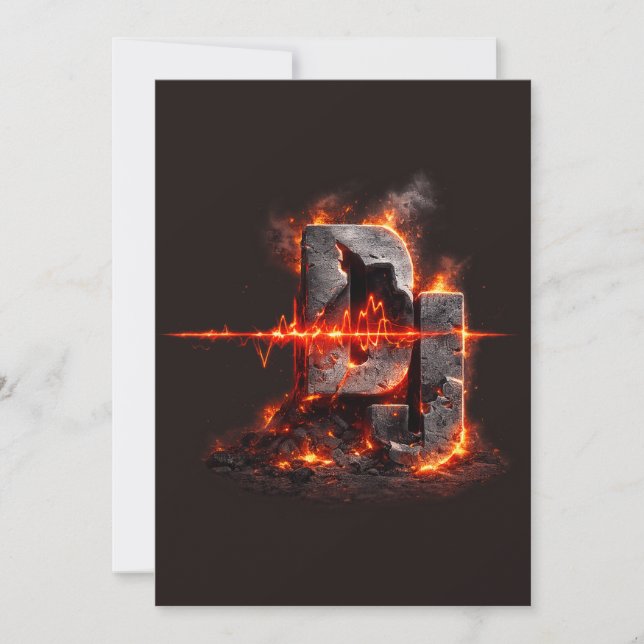 Volcanic Pulse DJ Inbjudningar (Framsida)