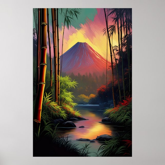 Volcanic Reverie, Riverbank View Poster (Framsidan)