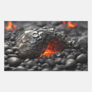 Volcanic sten rektangulärt klistermärke