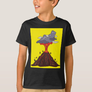 Volcaniskt fel Volcano Eruption Lava T Shirt