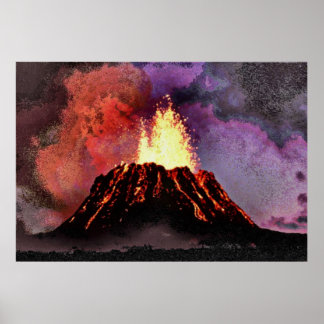 Volcano 9 dimmig poster
