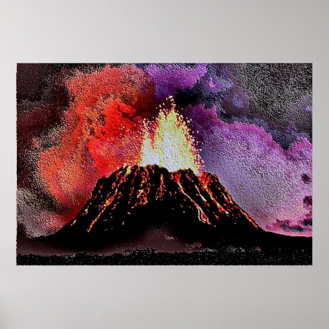 Volcano 9 enamel poster (Framsidan)