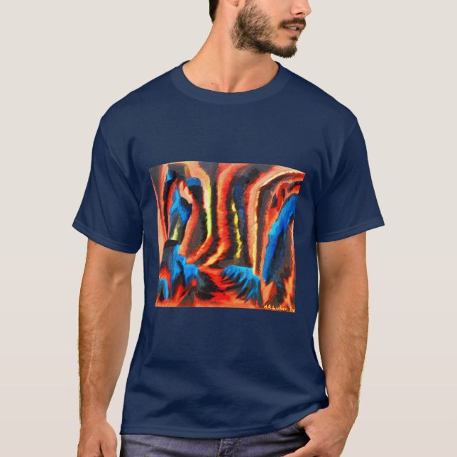 Volcano art mode t shirt (Framsida)