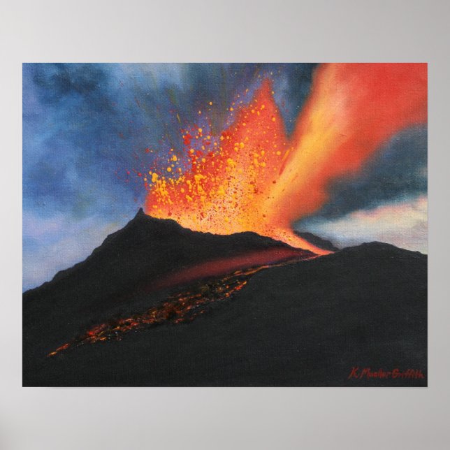Volcano Art Print Poster (Framsidan)