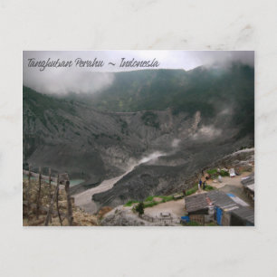 Volcano Crater Indonesia Vykort