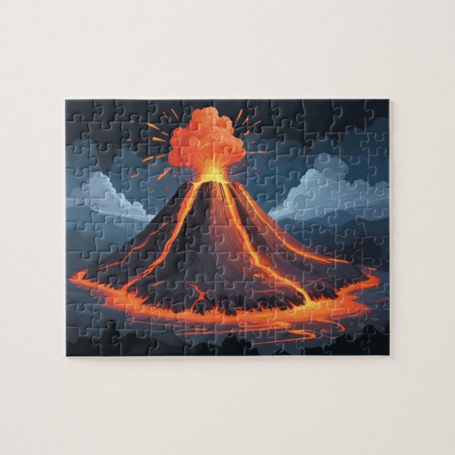 Volcano Eruption Kids Pussel (Horisontell)