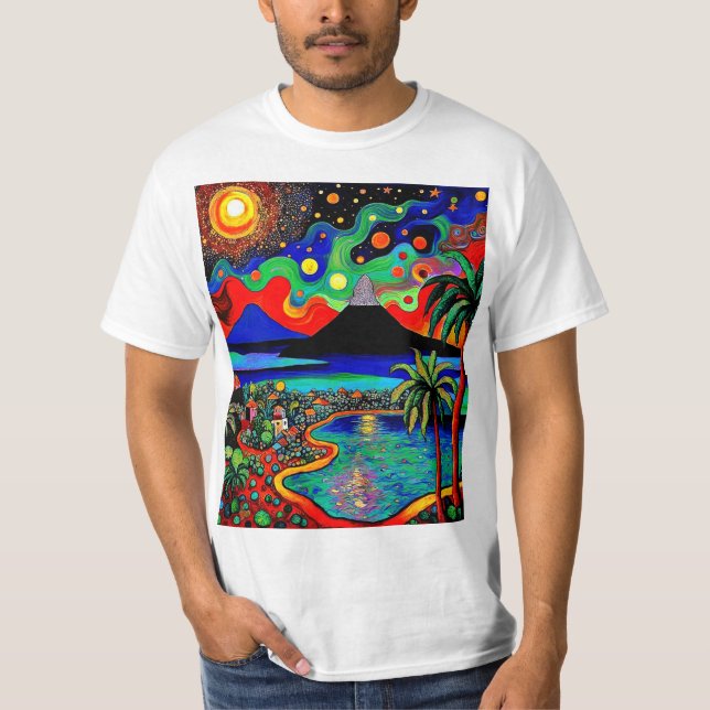 Volcano Fontän T Shirt (Framsida)