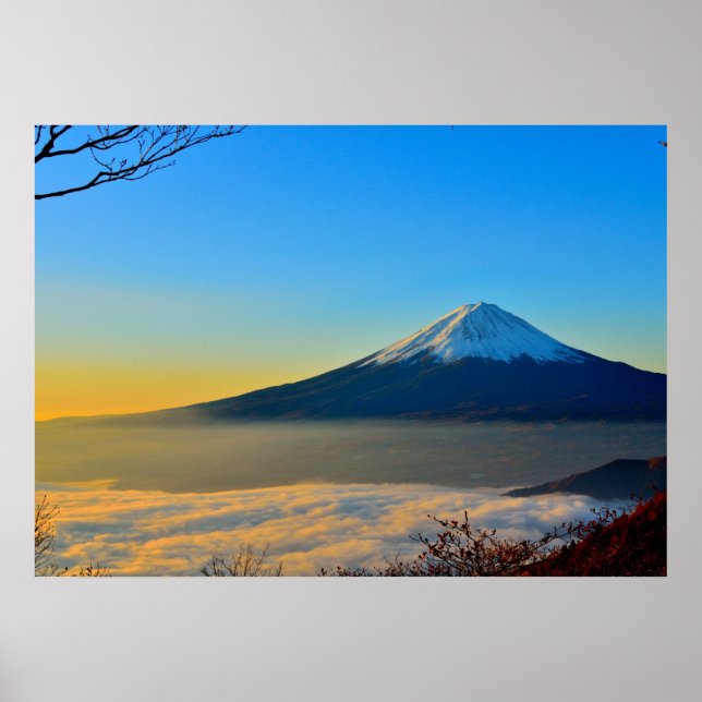 Volcano Fuji liggande Poster (Framsidan)