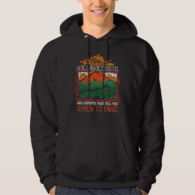 volcano geology volcanology geologist volcanologis hoodie (Framsida)