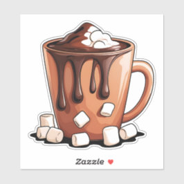 Volcano Hot Chocolate Dream Mug sticker Klistermärken