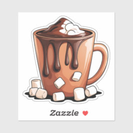 Volcano Hot Chocolate Dream Mug sticker Klistermärken