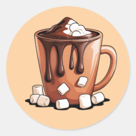 Volcano Hot Chocolate Dream Mug sticker Runt Klistermärke