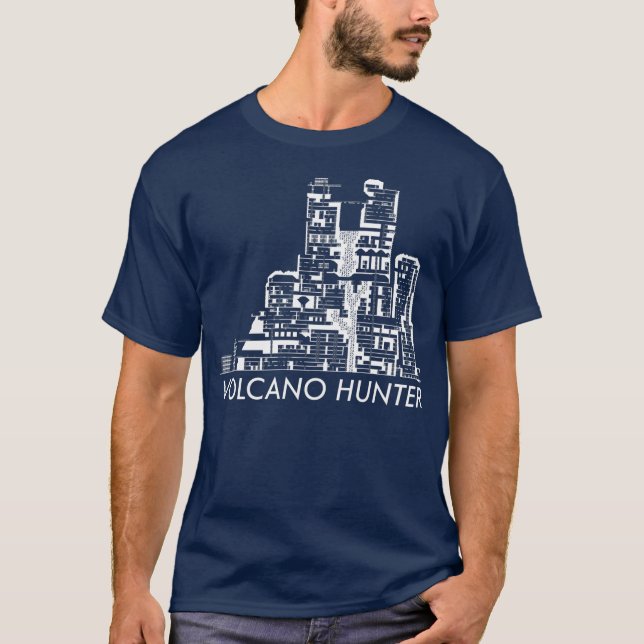 Volcano Hunter Map T-Shirt (Framsida)