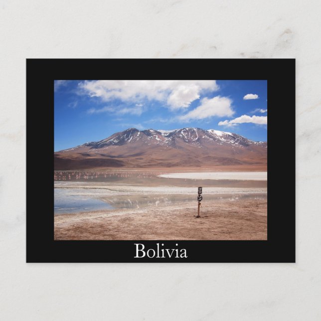 Volcano i Altiplano, svart vykort (Framsida)