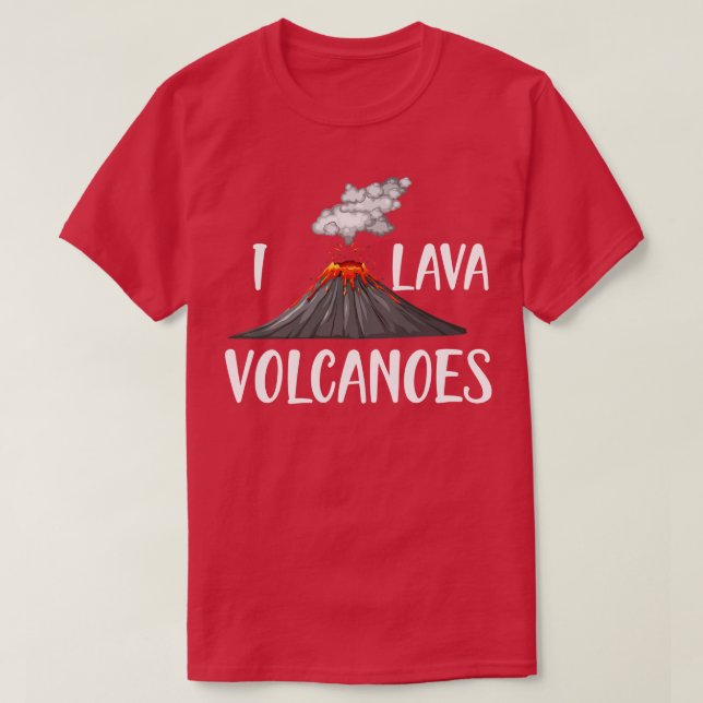 Volcano I lava vulkaners w T Shirt (Design framsida)