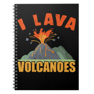 Volcano Lava Älskare Funny Geology Anteckningsbok