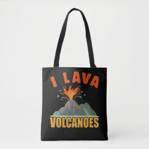 Volcano Lava Älskare Funny Geology Tygkasse