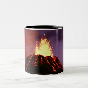 Volcano på Hawaiianska öarna Två-Tonad Mugg