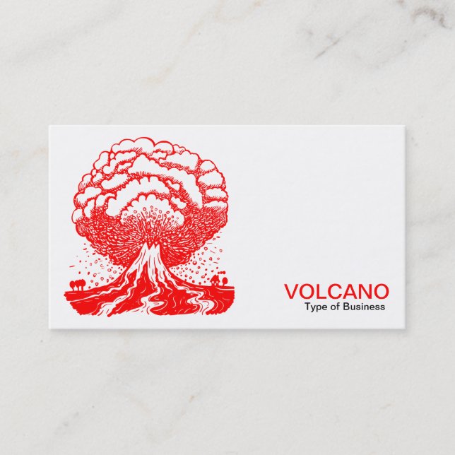 Volcano - Red Visitkort (Framsida)