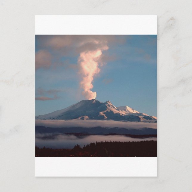 Volcano Ruapehu Tongariro Nya Zeeland Vykort (Framsida)