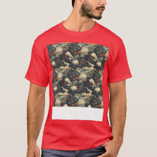 Volcano Seamless Mönster Mountain Fire Lava Magma T Shirt