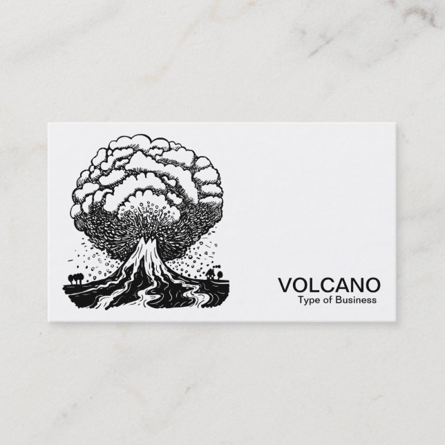 Volcano - Svartvit Visitkort (Framsida)