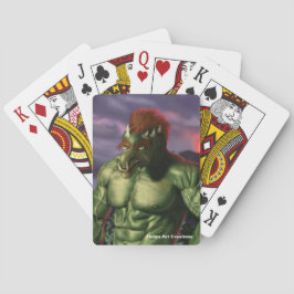 Volcano Troll Vacation Fantasy Art Spelkort