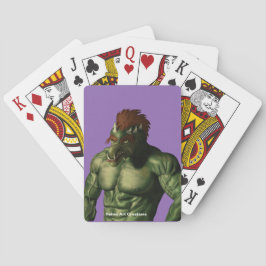 Volcano Troll Vacation Porträtt Fantasy Art Cards Casinokort