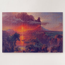 Volcano vid Sunset Jigszle Puzzle Pussel