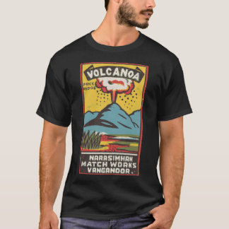 Volcano Vintage Indian Matchbox Art T Shirt