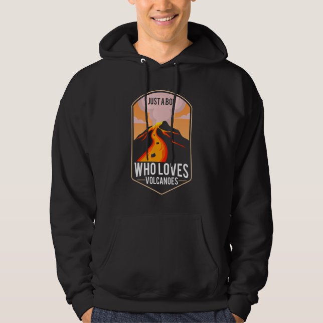 Volcanologis är bara en pojke som Kärlek Vulkaner  Hoodie (Framsida)