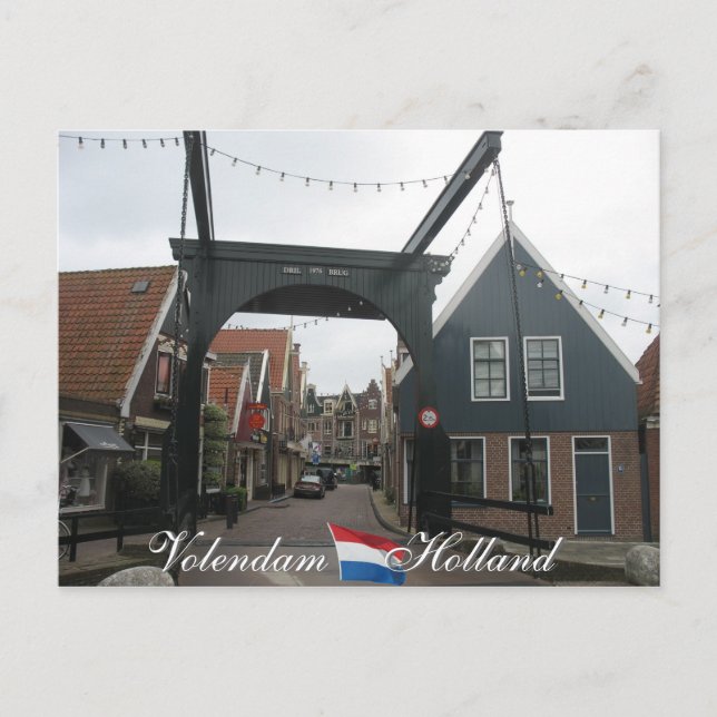 Volendam Drawbridge Holland-vykort Vykort (Framsida)