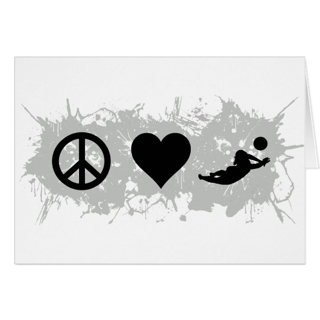 Voleyball 1 hälsningskort (Framsidan Horizontal)