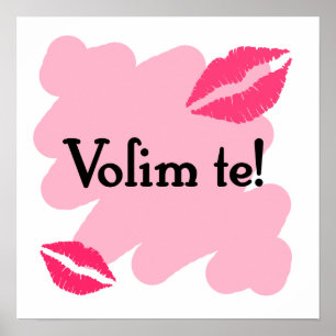 Volim te - kroatiska i kärlek du poster