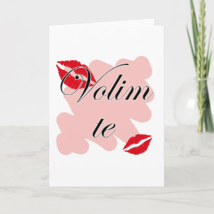 Volim te - Serbian - jag Kärlek You Helgkort