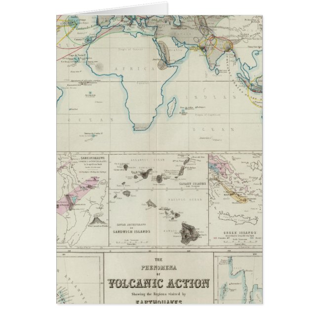 Volkanisk aktivitet hälsningskort (Framsidan)