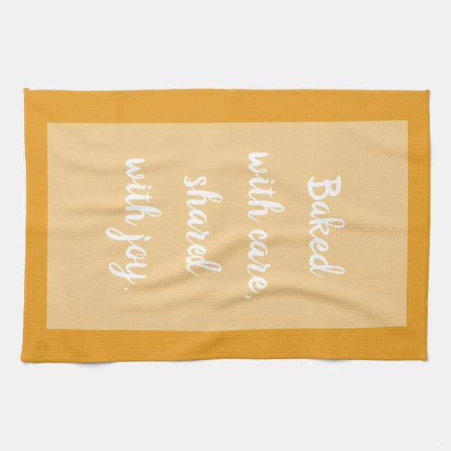 Volkaniskt flamma - vitt kökshandduk (Horisontell)