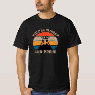 Volkanolog och stolt - Retro Volcano T Shirt