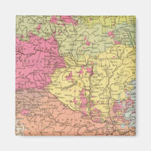Volkerkarte mot Oesterreich Ungarn, Österrike, Ung Magnet