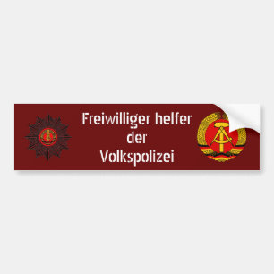Volkspolizeis hjälpreda bildekal