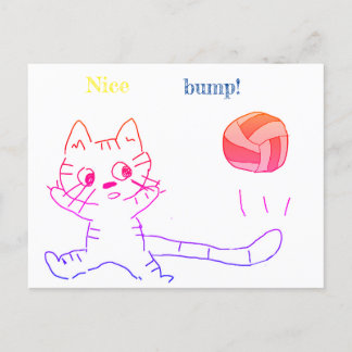 vollayball cat-kort3 vykort