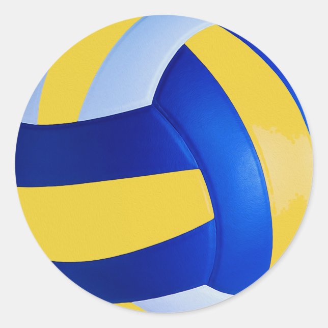 Volley Boll Runt Klistermärke (Framsida)