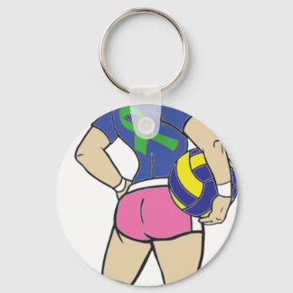 VOLLEY GIRL GRÖNT RIBBON NYCKELRING