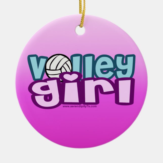 Volley Girl Julgransprydnad Keramik (Framsidan)