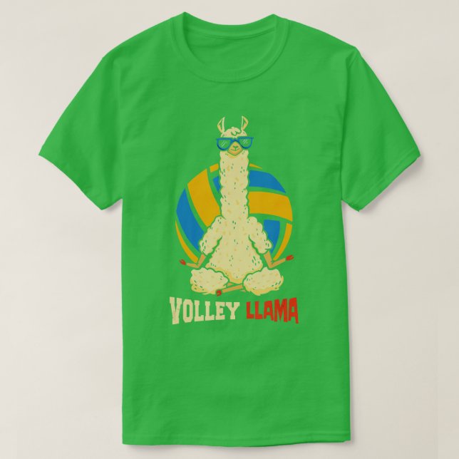 Volley Llama Sports Game Volleyball T Shirt (Design framsida)