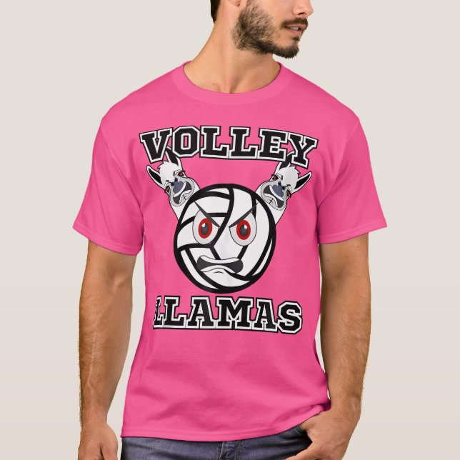 Volley Llamas Volleyball T Shirt (Framsida)