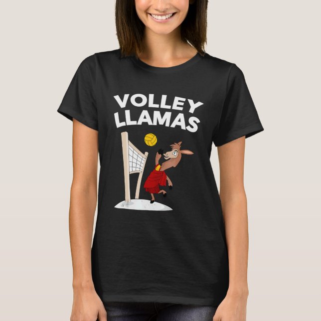 Volley Llamas Volleybollag T Shirt (Framsida)