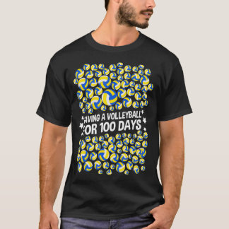 Volleyball 100-dagarsdagen i skolan 100 dagar Boll T Shirt
